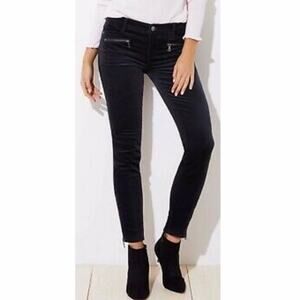 Ann Taylor Loft High Rise Modern Skinny Zipper Pants Charcoal Grey